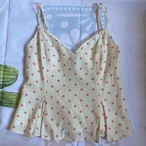 Zara top with poka dots